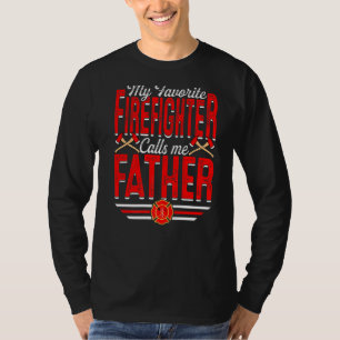 Camiseta Mens Meu Bombeiro Favorito Me Chama de Padre Firef