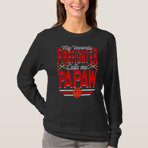 Camiseta Mens Meu Bombeiro Favorito Me Chama De Papaw Firef