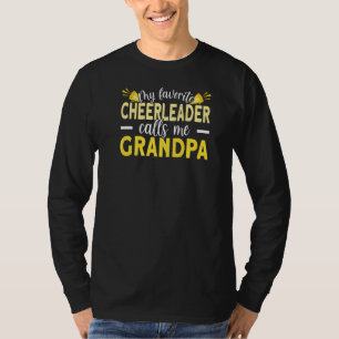 Camiseta Mens Meu Cheerleader Favorito Me Chama Avô Chee