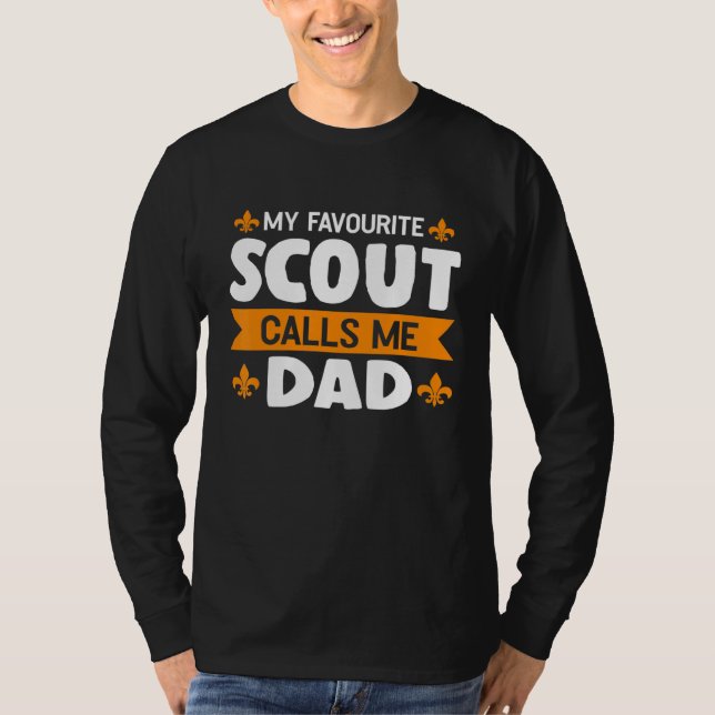 Camiseta Mens Meu Escoteiro Favorito Me Chama Pai Scout Son (Frente)