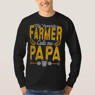 Camiseta Mens Meu Farmário Favorito Me Chama Papá Fazendo A