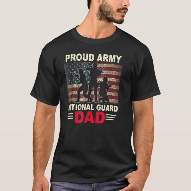 Camiseta Mens Meu Filho Tem Sua Guarda Nacional Orgulhosa (Frente)
