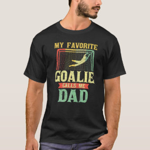 Camiseta Mens Meu Goalie Favorito Me Chama Pai