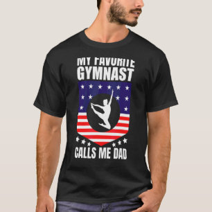 Camiseta Mens Meu Gymnast Favorito Me Chama De Ginástica Pa