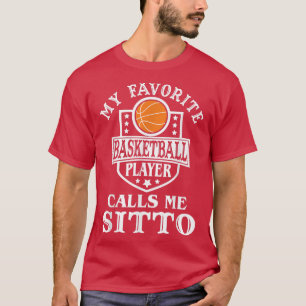 Camiseta Mens Meu Jogador De Basquete Favorito Me Chama De