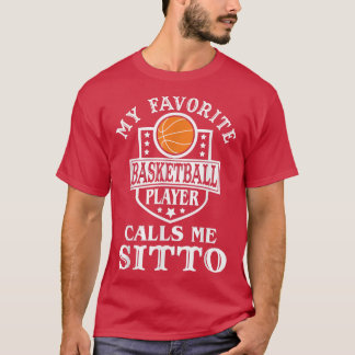 Camiseta Mens Meu Jogador De Basquete Favorito Me Chama De 