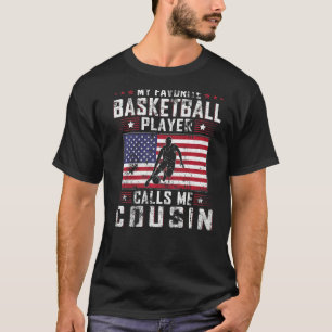Camiseta Mens Meu Jogador De Basquete Favorito Me Chama Pri