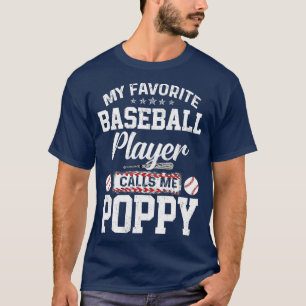Camiseta Mens Meu Jogador De Beisebol Favorito Me Chama Pop