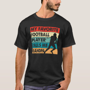 Camiseta Mens Meu Jogador De Futebol Favorito Me Chama Avô