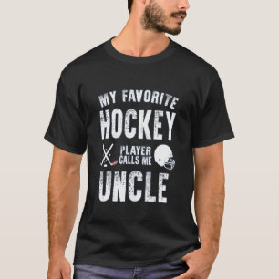 Camiseta Mens Meu jogador de hóquei favorito me chama de ti