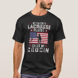 Camiseta Mens Meu Jogador De Lacrosse Favorito Me Chama Pri
