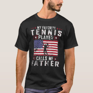 Camiseta Mens Meu Jogador De Tênis Favorito Me Chama De Gor