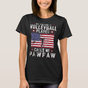 Camiseta Mens Meu Jogador De Voleibol Favorito Me Chama De