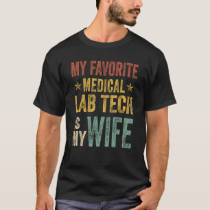 Camiseta Mens Meu Laboratório Médico Favorito É Minha Espos