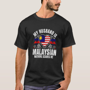 Camiseta Mens Meu Marido É Patrimônio Orgânico Malaio