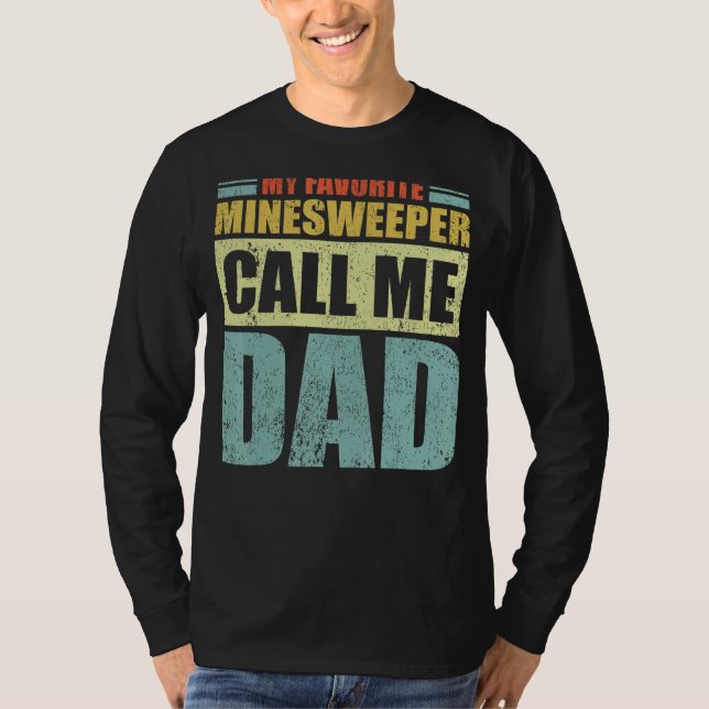 Camiseta Mens Meu Minesweeper Favorito Me Chama Pai Pai' (Frente)