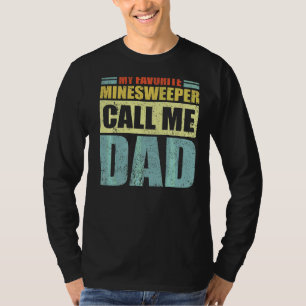 Camiseta Mens Meu Minesweeper Favorito Me Chama Pai Pai'