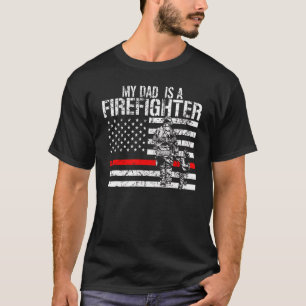 Camiseta Mens Meu Pai É Bombeiro Bombeiro