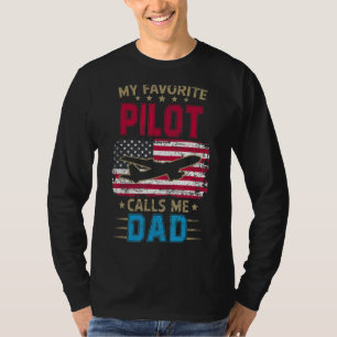Camiseta Mens Meu Piloto Favorito Me Chama De Pai Figurino 