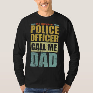 Camiseta Mens Meu Policial Favorito Me Chama De Fath De Pai