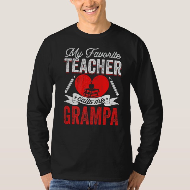 Camiseta Mens Meu Professor Favorito Me Chama De Ensino De  (Frente)