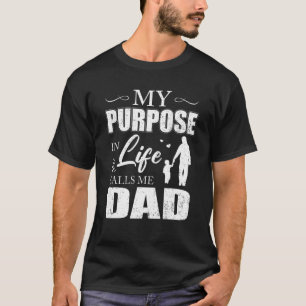 Camiseta Mens Meu Propósito Na Vida Me Chama Pai Pai Engraç