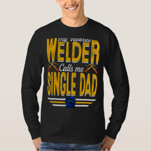 Camiseta Mens Meu Soldador Favorito Me Chama Pai Weldin