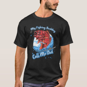 Camiseta Mens Meus Amigos De Pesca Me Chamam De Pai
