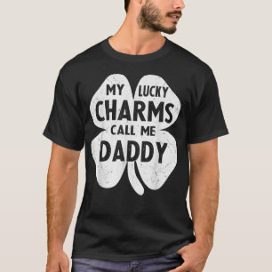 Camiseta Mens Meus Charmes Sortudos Me Chamam De Pai Rua En