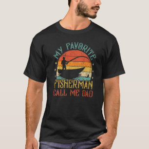 Camiseta Mens Meus Pais Pescadores Me Chamam De Fa Pai