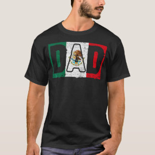 Camiseta Mens Mexico Flag Dia de os pais Orgulho Mexicano