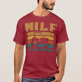 Camiseta Mens MILF Man I Love Farming Funny Farmer Gift