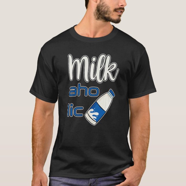 Camiseta Mens Milkaholic milk Strawberry Chocolate M (Frente)