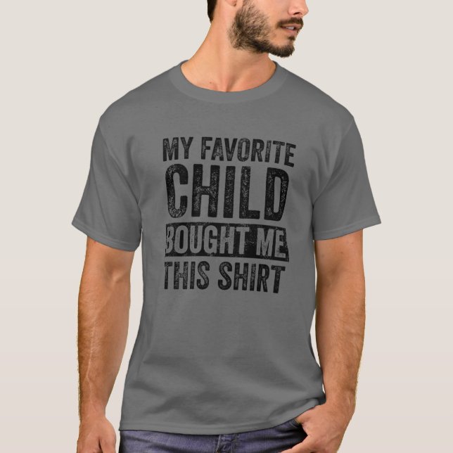 Camiseta Mens Minha Criança Favorita Me Comprou Isto, Retro (Frente)