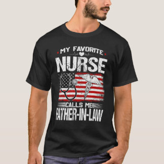 Camiseta Mens Minha Enfermeira Favorita Me Chama De Pai Em 