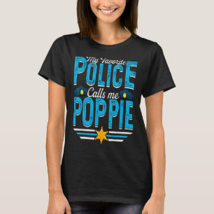 Camiseta Mens Minha Polícia Favorita me chama de D do Pai