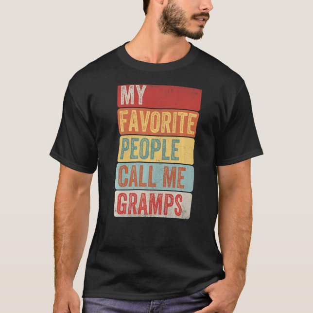 Camiseta Mens Minhas Pessoas Favoritas Me Chamam De Vovô Pa (Frente)