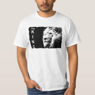 Camiseta Mens Modern T-Shirts Lion Face Modelo White