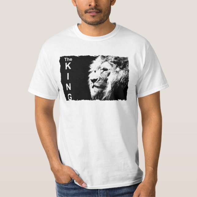 Camiseta Mens Modern T-Shirts Lion Face Modelo White (Frente)
