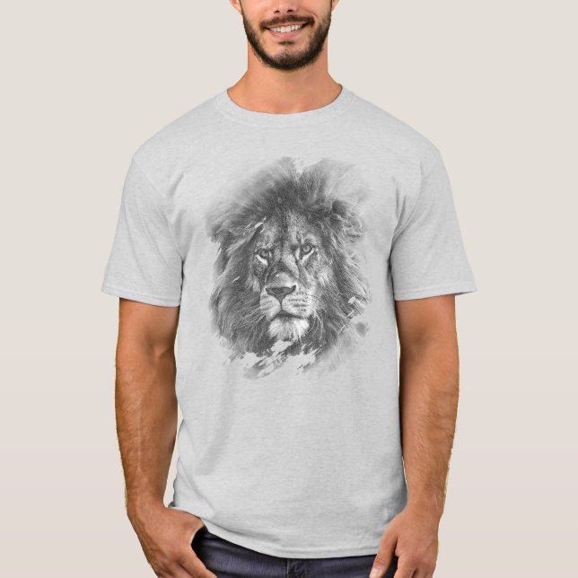 Camiseta Mens Modern TShirt Lion Pop (Frente)