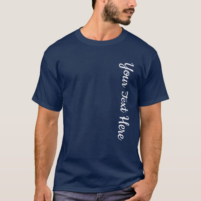 Camiseta Mens Moderno de Caligrafia Grande Texto de Fonte (Frente)