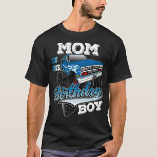 Camiseta Mens Mom Of The Birthday Boy Monster Truck Birthda