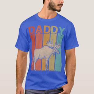 Camiseta Mens Moose Retro Style Vintage Pai Graphic Fathe