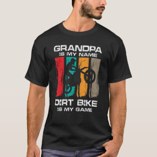 Camiseta Mens Motocross Avô É Meu Nome Dirt Bike É Meu