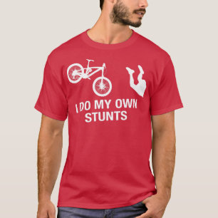 Camiseta Mens Mountain Bike Eu Faço As Minhas Próprias Pedr