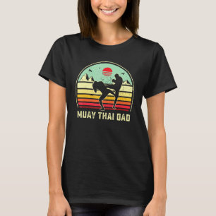 Camiseta Mens Muay Thai Kick Boxando Arte Marcial Retro Aes