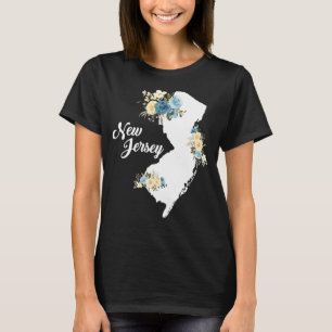 Camiseta Mens Mulheres Crianças Nova Jersey Home State Map