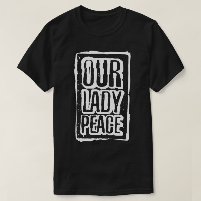 Camiseta Mens Mulheres Nossas Bandas Loucas Fãs da Paz (Frente do Design)