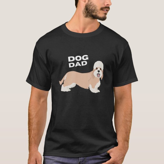 Camiseta Mens Mustard Dandie Dinmont Terrier Dog Pai Man (Frente)