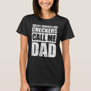 Camiseta Mens My Favorite Checkers Me chama de D do Pai Pai